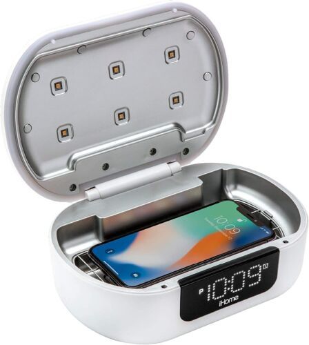 iHome iUVBT1 Power UVC Pro 360 UV-C Sanitizer with Bluetooth Speaker - White by iHome - Image 4