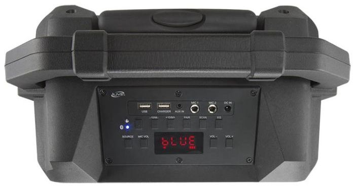 iLive ISB659B Wireless Tailgate Party Speaker, with Built-in Rechargeable Battery and Roller Wheels, Black