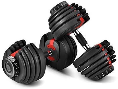 IMFIT 5lb-52.5lb Adjustable Dumbbells x2 with Hand Grip - Black by IMFIT - Refurbished - Very Good condition - CA$253.48