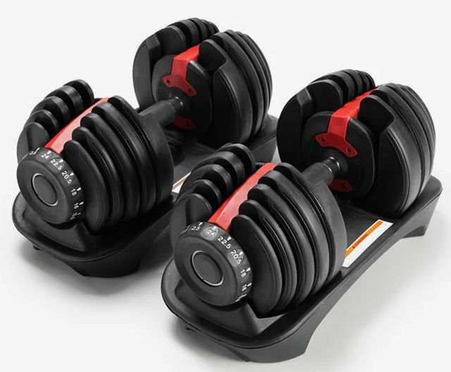 IMFIT 5lb-52.5lb Adjustable Dumbbells x2 with Hand Grip - Black by IMFIT - Image 2