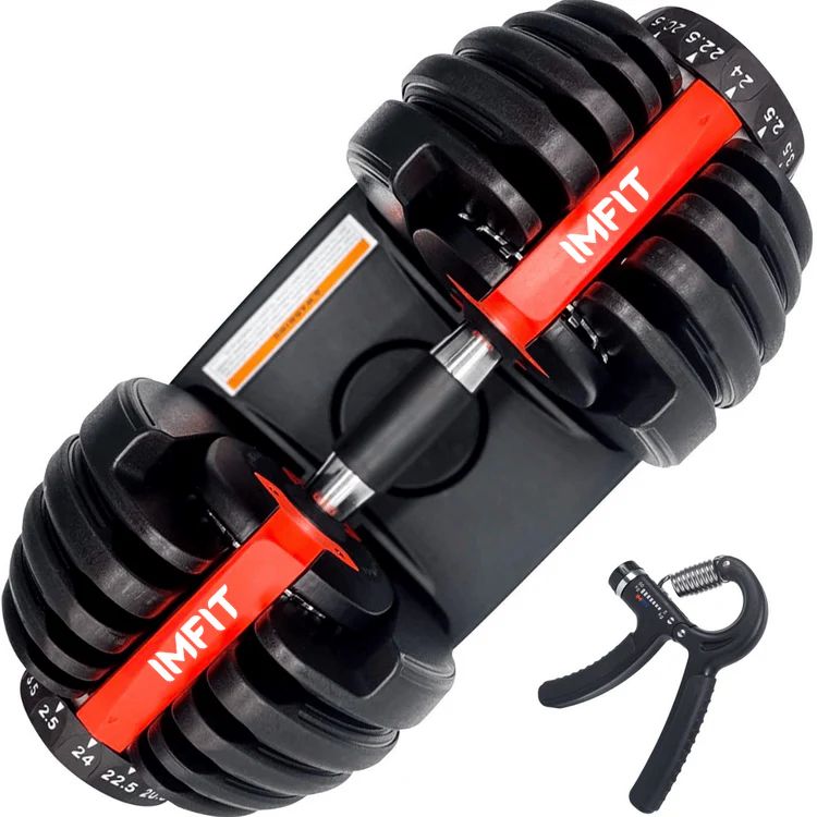 IMFIT 5lb-52.5lb Adjustable Dumbbell with Hand Grip - Black by IMFIT - Image 2