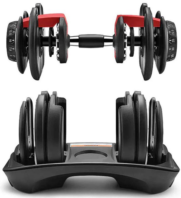 IMFIT 5lb-52.5lb Adjustable Dumbbell with Hand Grip - Black by IMFIT - Image 3
