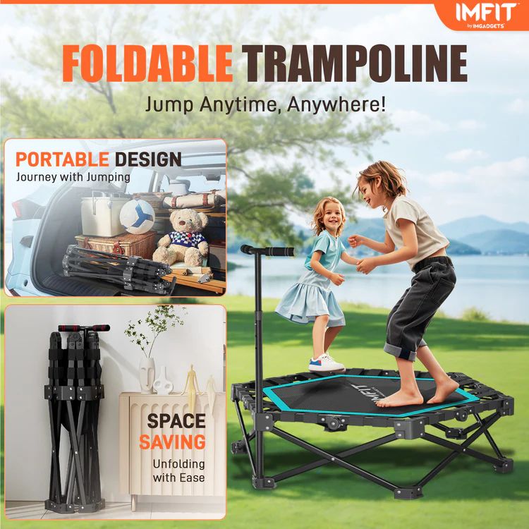 IMFIT Foldable Fitness Trampoline - Black by IMFIT - Image 2