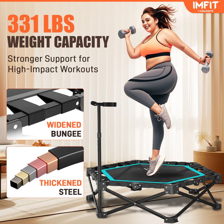 IMFIT Foldable Fitness Trampoline - Black by IMFIT - Image 3