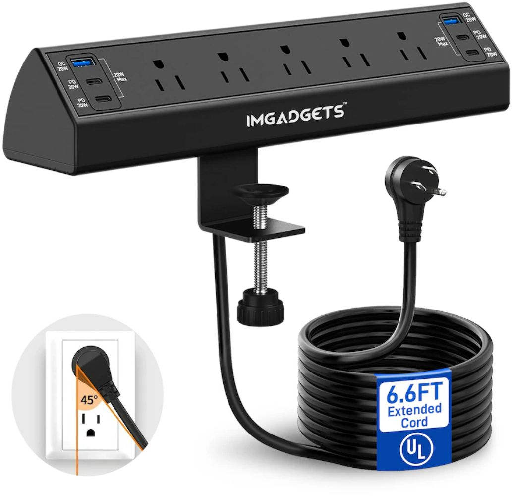 IMGadgets Desk Clamp Power Strip - Black by IMGadgets - Refurbished - Very Good condition - CA$50.98