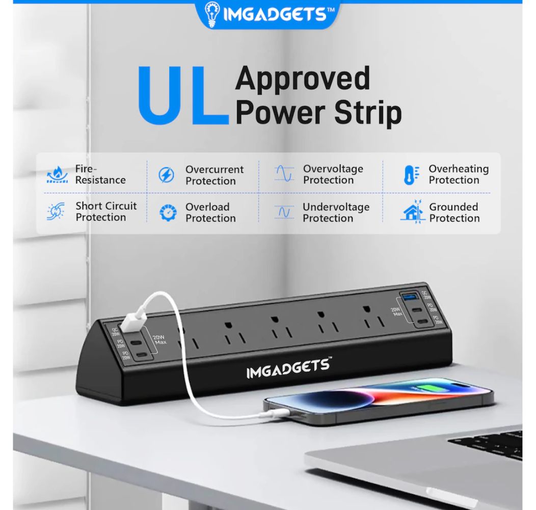 IMGadgets Desk Clamp Power Strip - Black by IMGadgets - Image 4