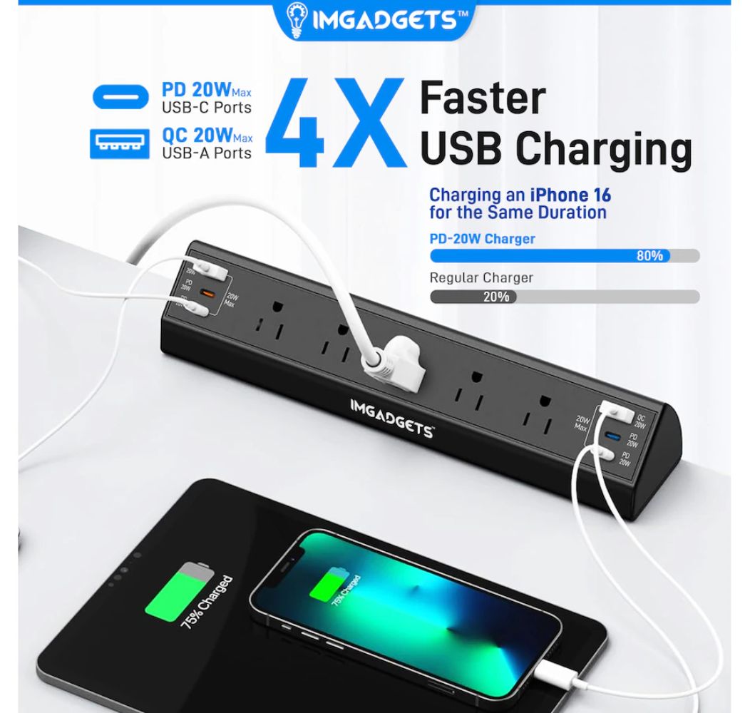 IMGadgets Desk Clamp Power Strip - Black by IMGadgets - Image 5