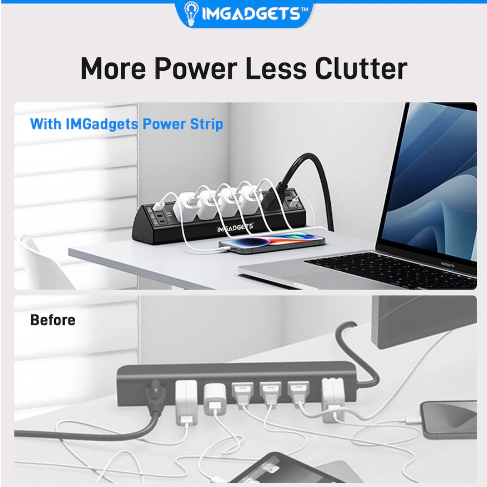 IMGadgets Desk Clamp Power Strip - Black by IMGadgets - Image 6