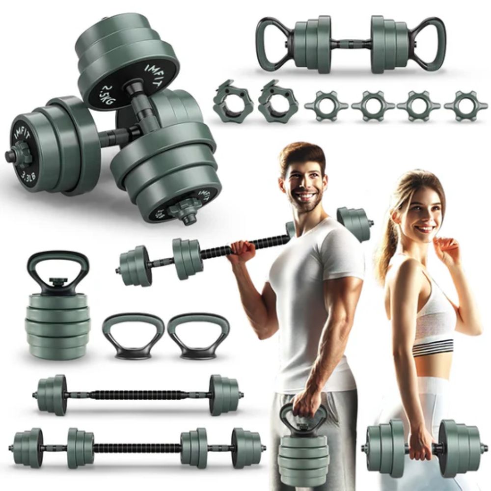 IMGadgets IMFIT AIO Weight Adjustable Dumbbells (1.65 to 52 lbs) - Grey by IMGadgets - Refurbished - Very Good condition - CA$155.48