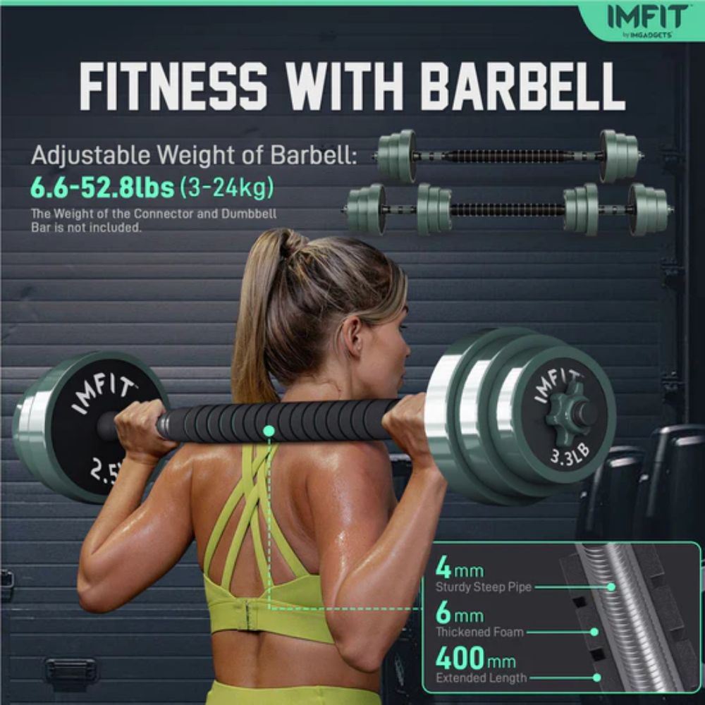 IMGadgets IMFIT AIO Weight Adjustable Dumbbells (1.65 to 52 lbs) - Grey by IMGadgets - Image 4