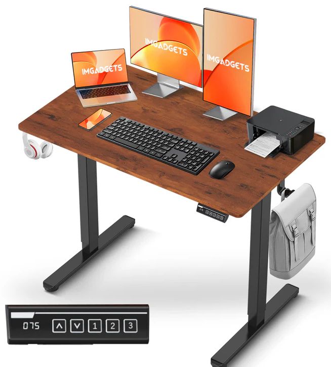 IMGadgets Standing Electric Adjustable Desk 40" x 24" - Brown by IMGadgets - Refurbished - Very Good condition - CA$193.43