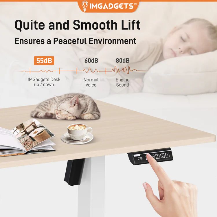 IMGadgets Standing Electric Adjustable Desk 47" x 24" - Walnut by IMGadgets - Image 4