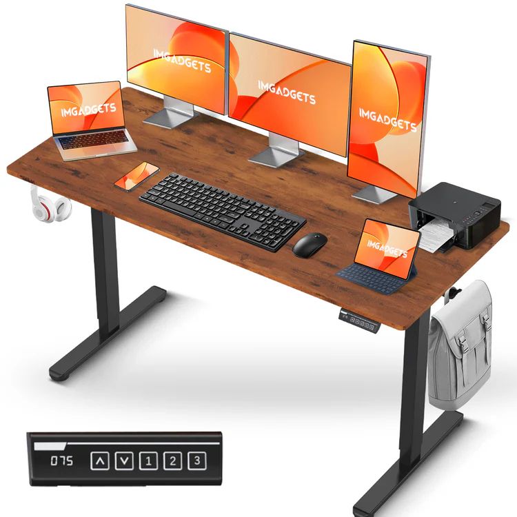 IMGadgets Standing Electric Adjustable Desk 55" x 24" - Brown by IMGadgets - Refurbished - Very Good condition - CA$253.48