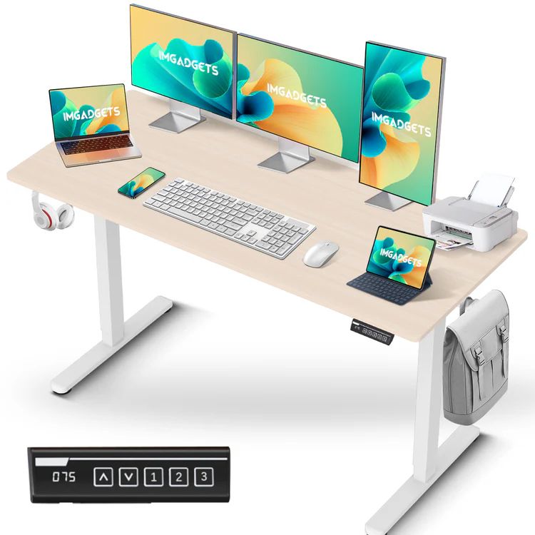 IMGadgets Standing Electric Adjustable Desk 55" x 24" - Walnut by IMGadgets - Refurbished - Very Good condition - CA$253.48
