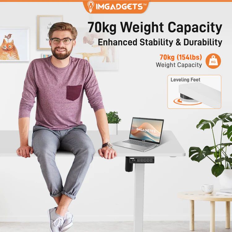 IMGadgets Standing Electric Adjustable Desk 55" x 24" - White by IMGadgets - Image 3