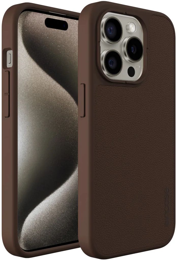 Incase Icon Phone Case with MagSafe for iPhone 15 Pro Max - Brown Pebbled Leather by Incase - Refurbished - Very Good condition - US$11.01