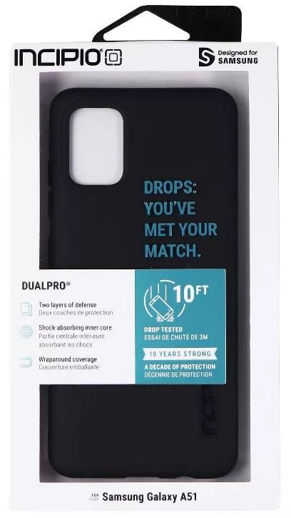Incipio DualPro Dual Layer Case for Samsung Galaxy A51 (Non 5G) - Black by Incipio - Refurbished - Brand New condition - Image 2