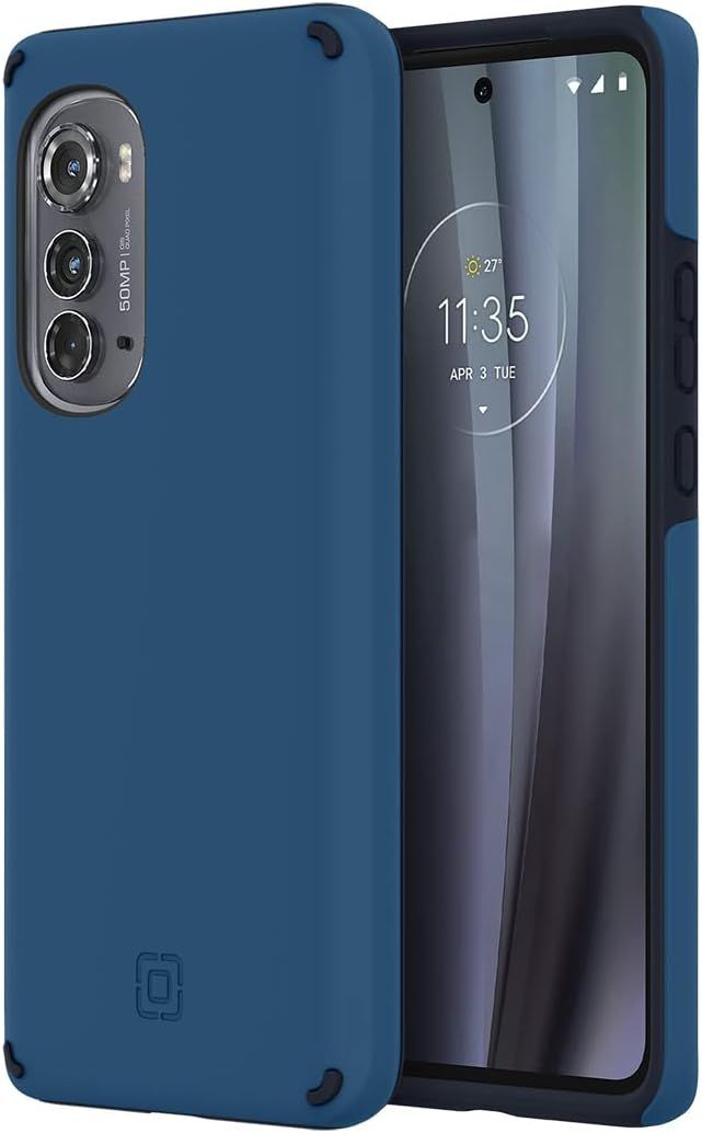 Incipio Duo Series Phone Case for Motorola Edge (2022) - Dark Denim/Stealth Blue by Incipio - Refurbished - Brand New condition - US$14.42