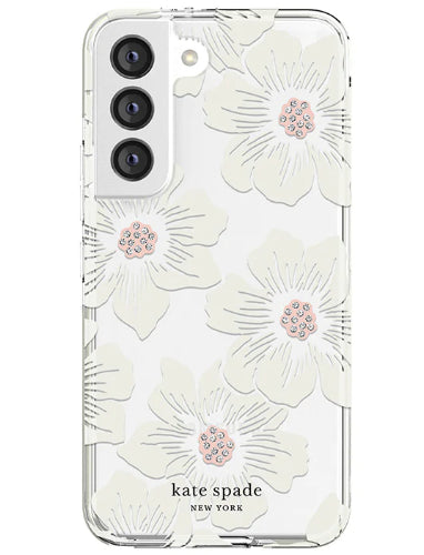 Incipio Kate Spade New York Defensive Hardshell Phone Case for Galaxy S22 - Hollyhock Floral Clear by Incipio - Refurbished - Brand New condition - Image 2