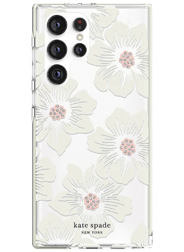 Incipio Kate Spade New York Defensive Hardshell Phone Case for Galaxy S22 Ultra - Hollyhock Floral Clear by Incipio - Refurbished - Very Good condition - Image 2