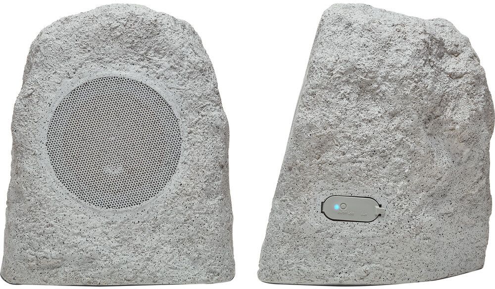 ION Audio Glow Rocker Pair Rechargeable Outdoor Bluetooth-Enabled Speakers with Stereo-Link - Gray by ION Audio - Refurbished - Premium condition - US$25.98