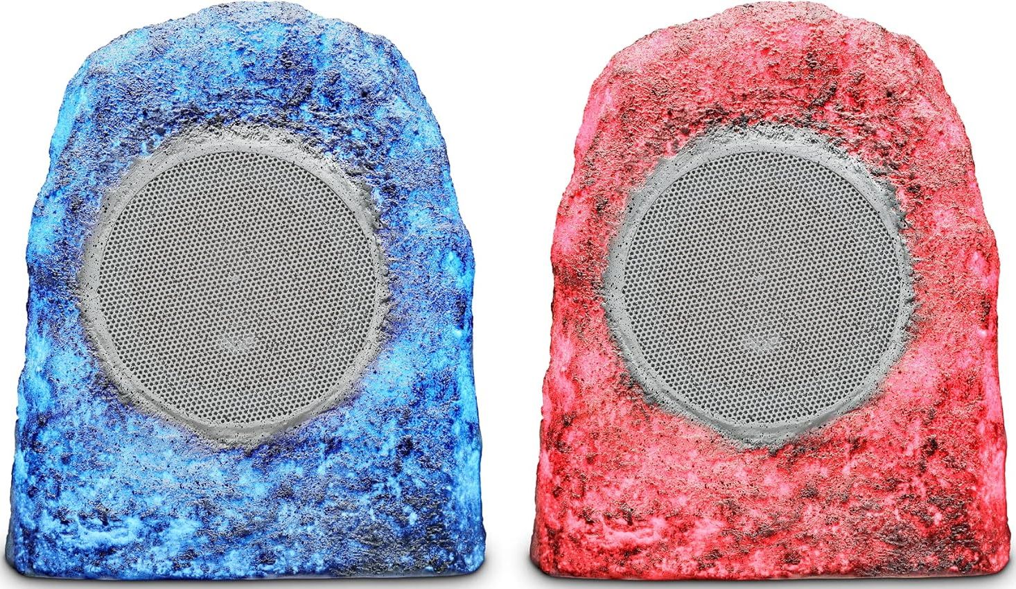 ION Audio Glow Rocker Pair Rechargeable Outdoor Bluetooth-Enabled Speakers with Stereo-Link - Gray by ION Audio - Image 2