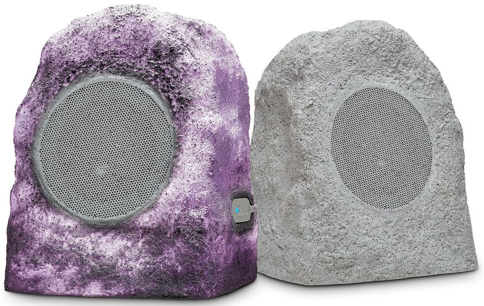 ION Audio Glow Rocker Pair Rechargeable Outdoor Bluetooth-Enabled Speakers with Stereo-Link - Gray by ION Audio - Image 4