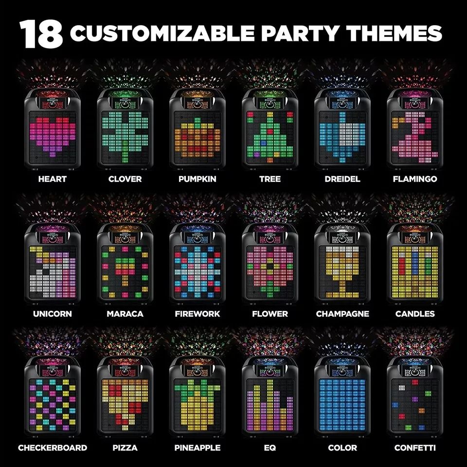 ION Audio Party Rocker Max 2 Portable Bluetooth Party Speaker with Karaoke Microphone Lights and Radio for Halloween - Black by ION Audio - Image 3