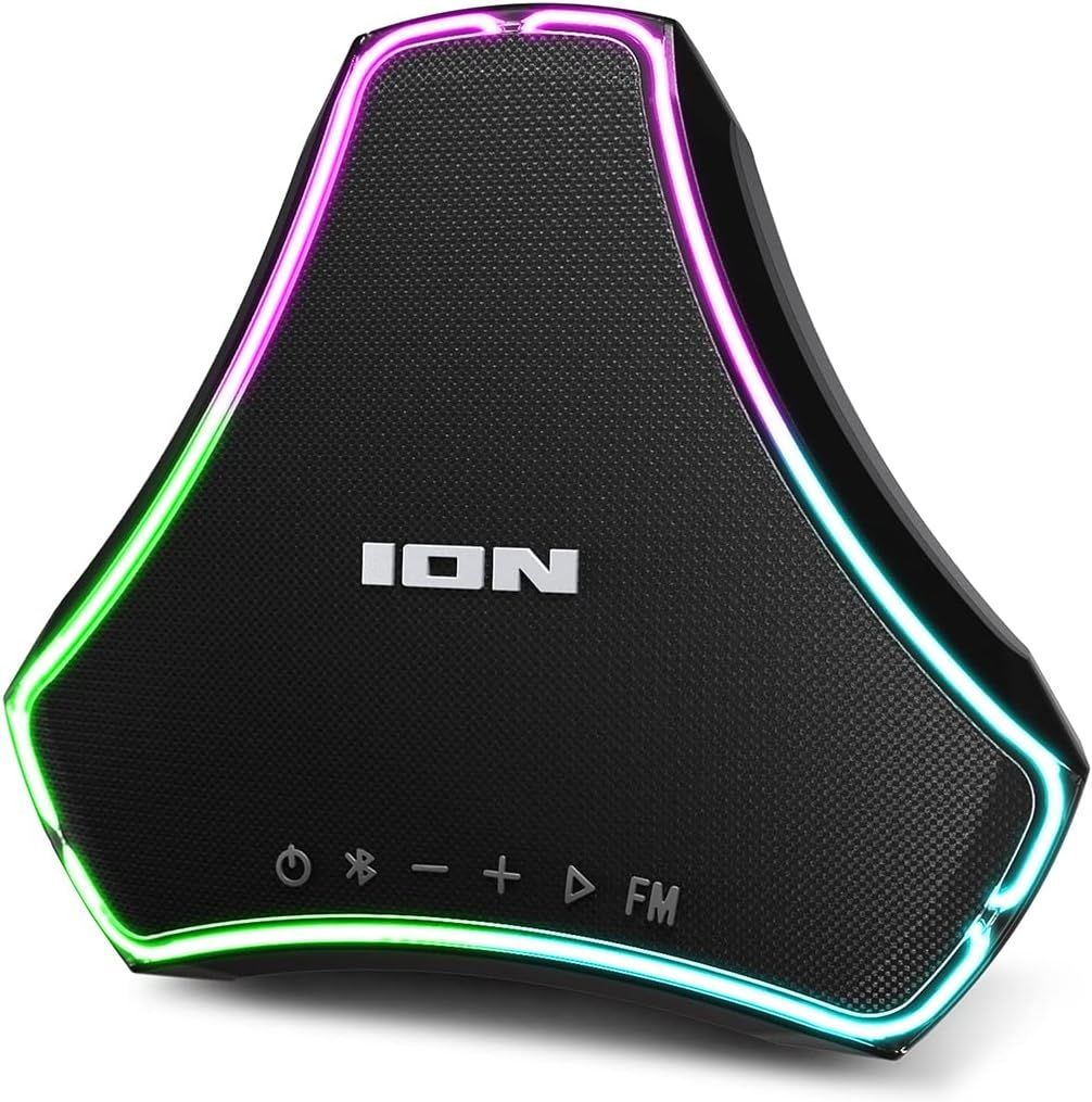 ION Triumph Boombox Speaker with LED Illumination - Black by ION - Refurbished - Very Good condition - US$71.49