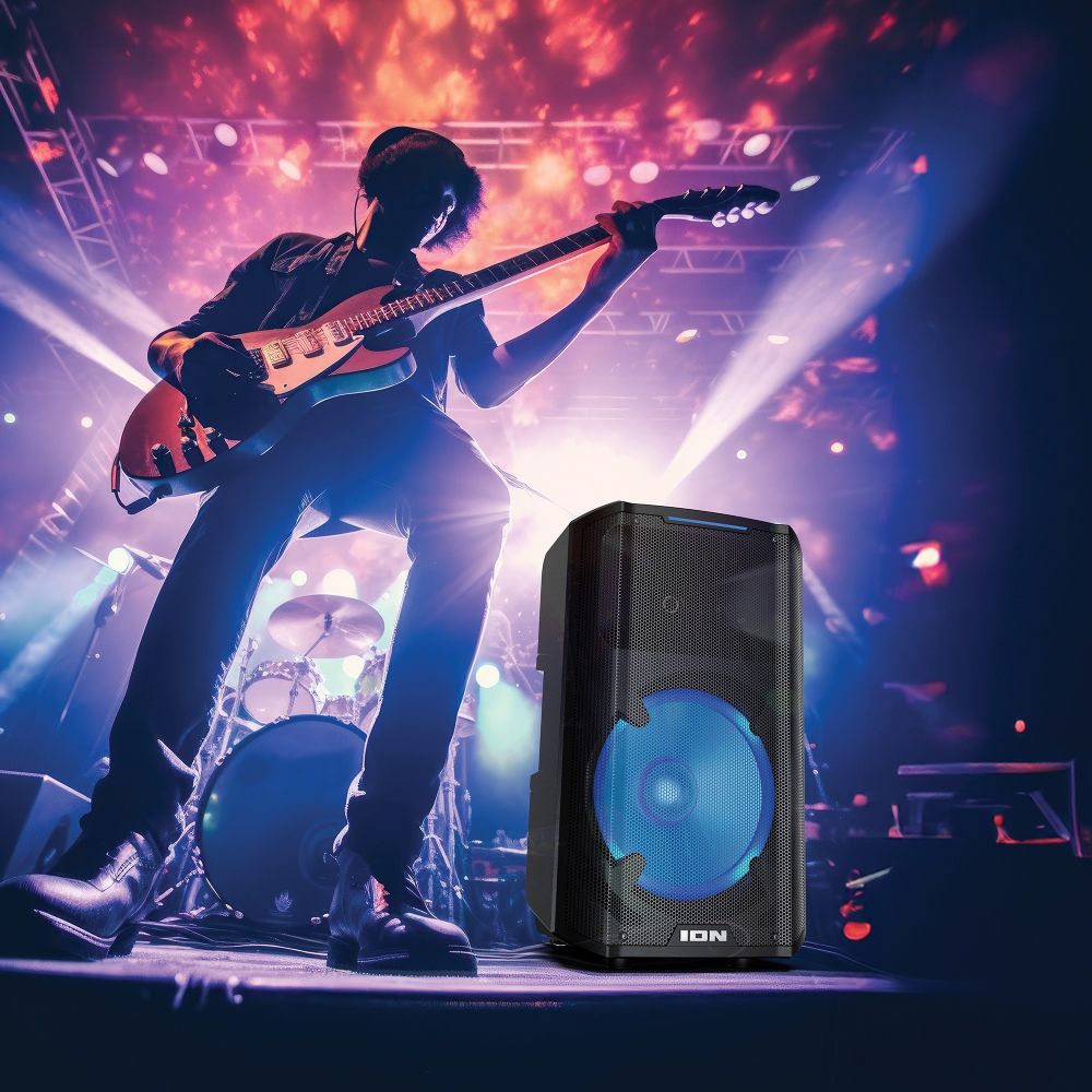ION Trouper 300 Battery Powered Portable Speaker System with Multi-Channel Mixer and Lights - Black by ION - Image 6