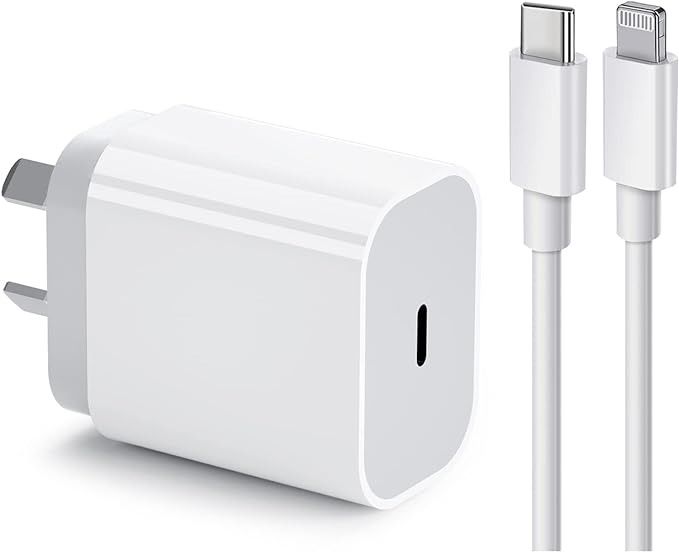 iPhone Charger 20W USB C Charger with USB C to Lightning Cable 1m - White by No.1 Casing - Refurbished - Premium condition - CA$38.95