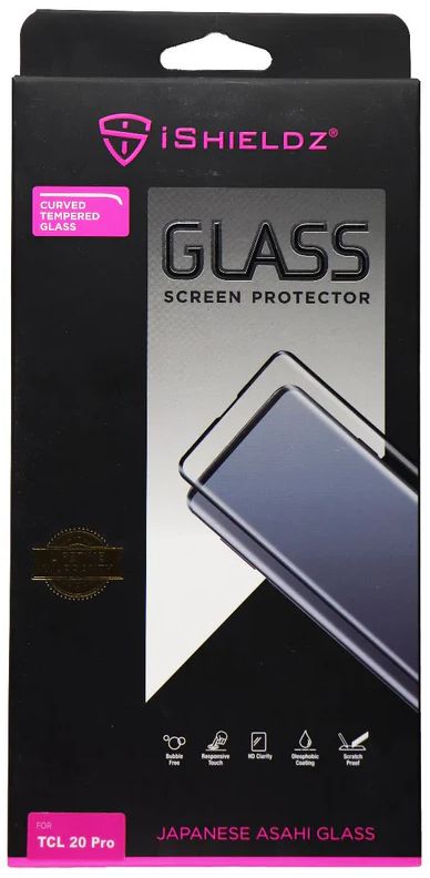 iShieldz Curved Tempered Glass Screen Protector for TCL 20 Pro - Clear by iShieldz - Refurbished - Brand New condition - US$8.78