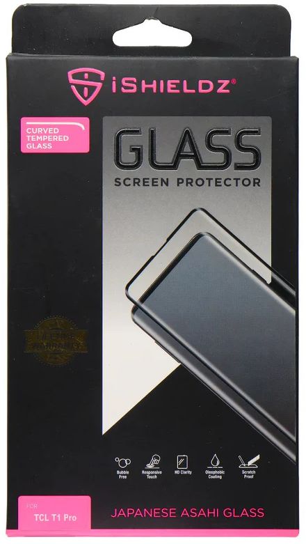 iShieldz Curved Tempered Glass Screen Protector for TCL T1 Pro - Clear by iShieldz - Refurbished - Brand New condition - US$8.78