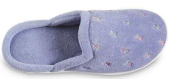 Isotoner Bedroom Slip-On with Enhanced Heel Cushion - 6 - Blue by Isotoner - Image 2