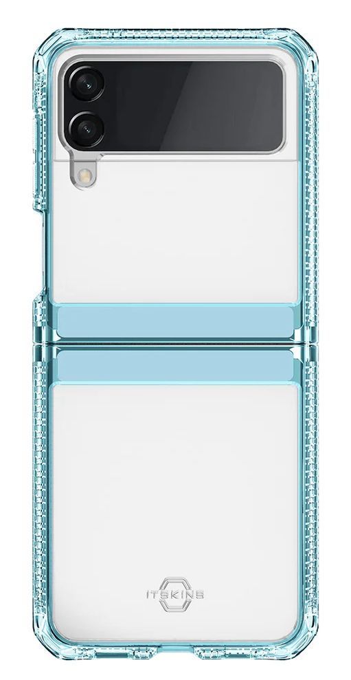 Itskins Hybrid Clear Phone Case for Galaxy Z Flip3 5G - Light Blue/Transparent by Itskins - Refurbished - Brand New condition - US$8.78