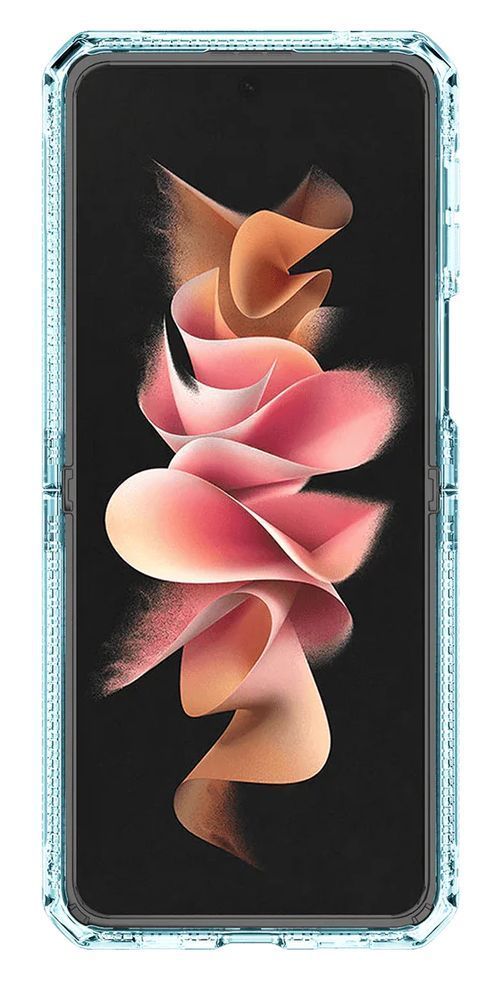Itskins Hybrid Clear Phone Case for Galaxy Z Flip3 5G - Light Blue/Transparent by Itskins - Refurbished - Brand New condition - Image 2