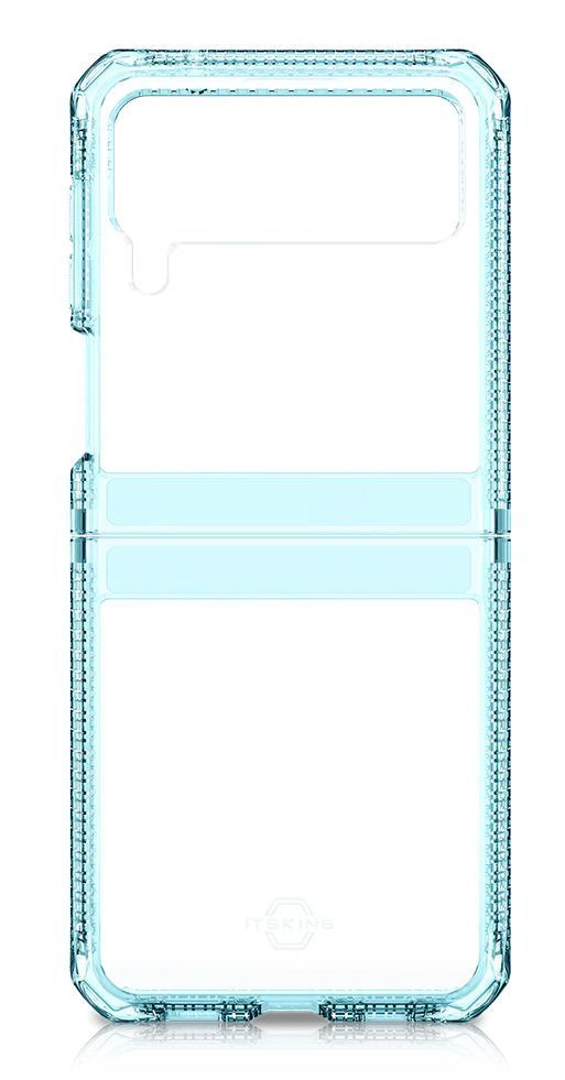 Itskins Hybrid Clear Phone Case for Galaxy Z Flip3 5G - Light Blue/Transparent by Itskins - Refurbished - Brand New condition - Image 3