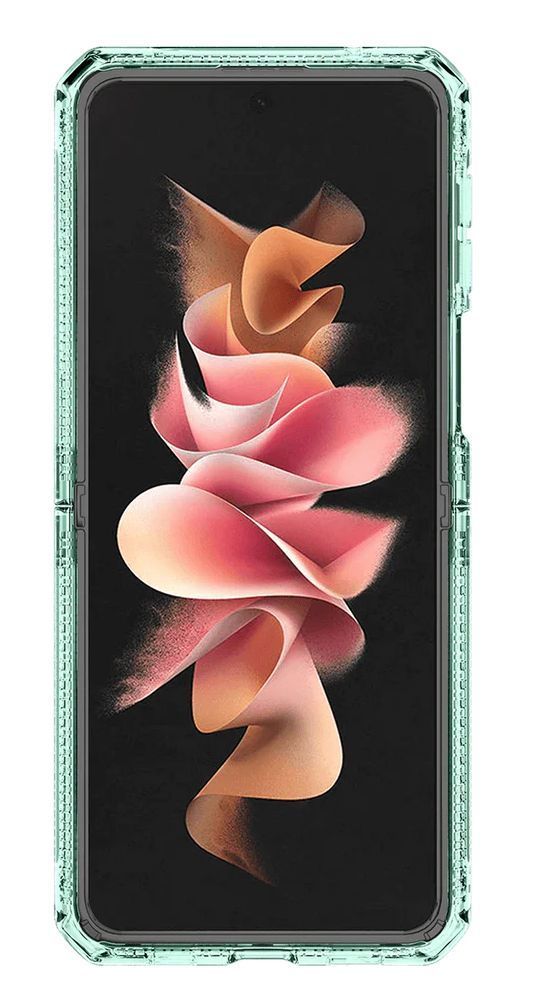 Itskins Hybrid Clear Phone Case for Galaxy Z Flip3 5G - Light Green/Transparent by Itskins - Refurbished - Brand New condition - Image 2