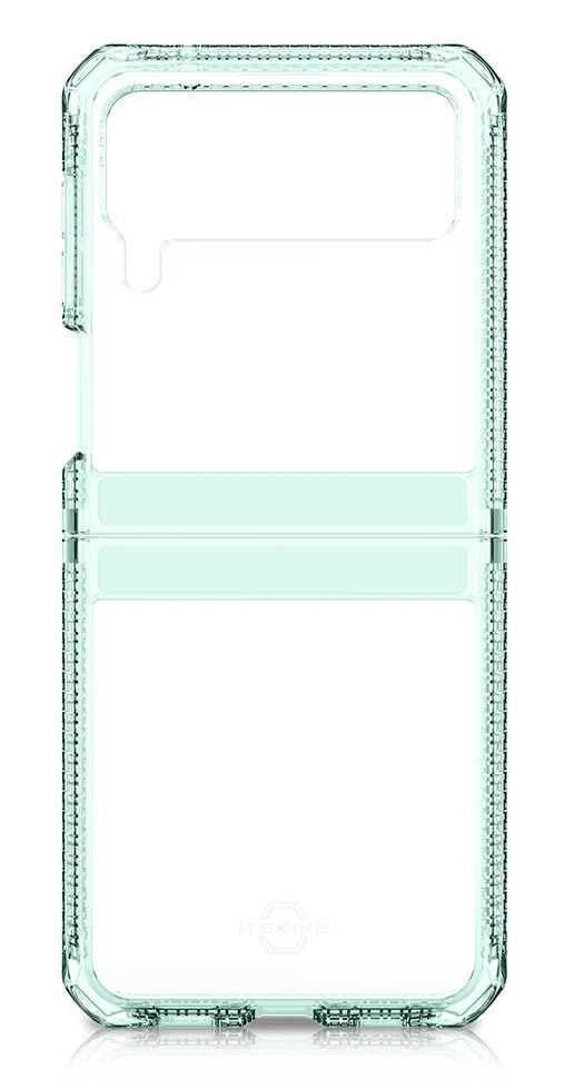 Itskins Hybrid Clear Phone Case for Galaxy Z Flip3 5G - Light Green/Transparent by Itskins - Refurbished - Brand New condition - Image 3