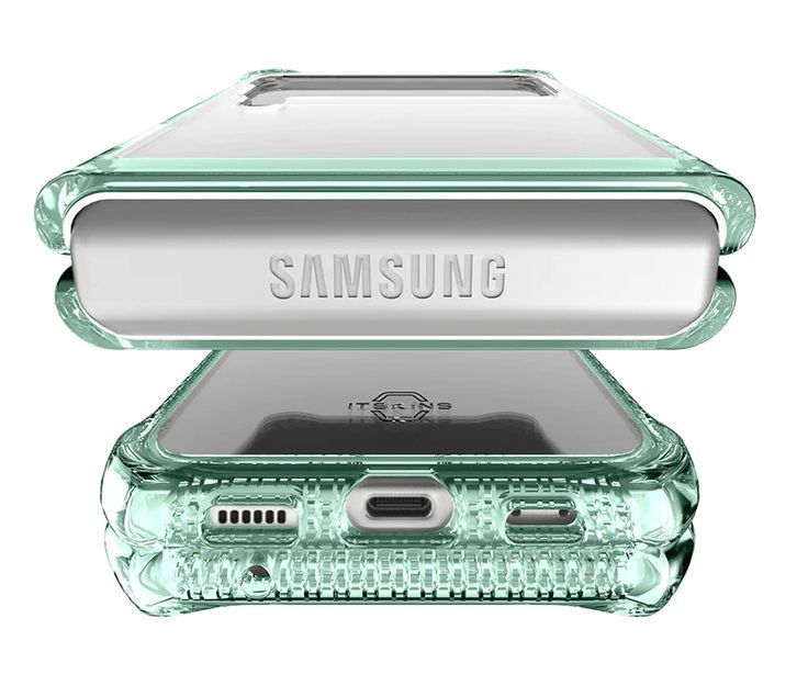 Itskins Hybrid Clear Phone Case for Galaxy Z Flip3 5G - Light Green/Transparent by Itskins - Refurbished - Brand New condition - Image 5
