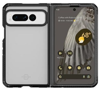 Itskins Hybrid R Clear Phone Case for Google Pixel Fold - Black/Transparent by Itskins - Refurbished - Brand New condition - US$10.45