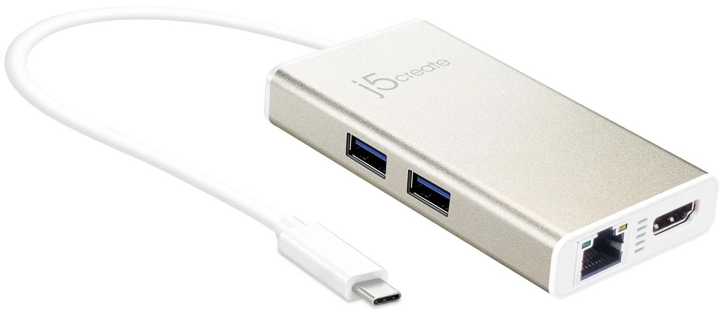 J5 JCA374 USB Type-C Multi-Adapter - Champagne Metallic by J5 - Refurbished - Brand New condition - CA$50.98