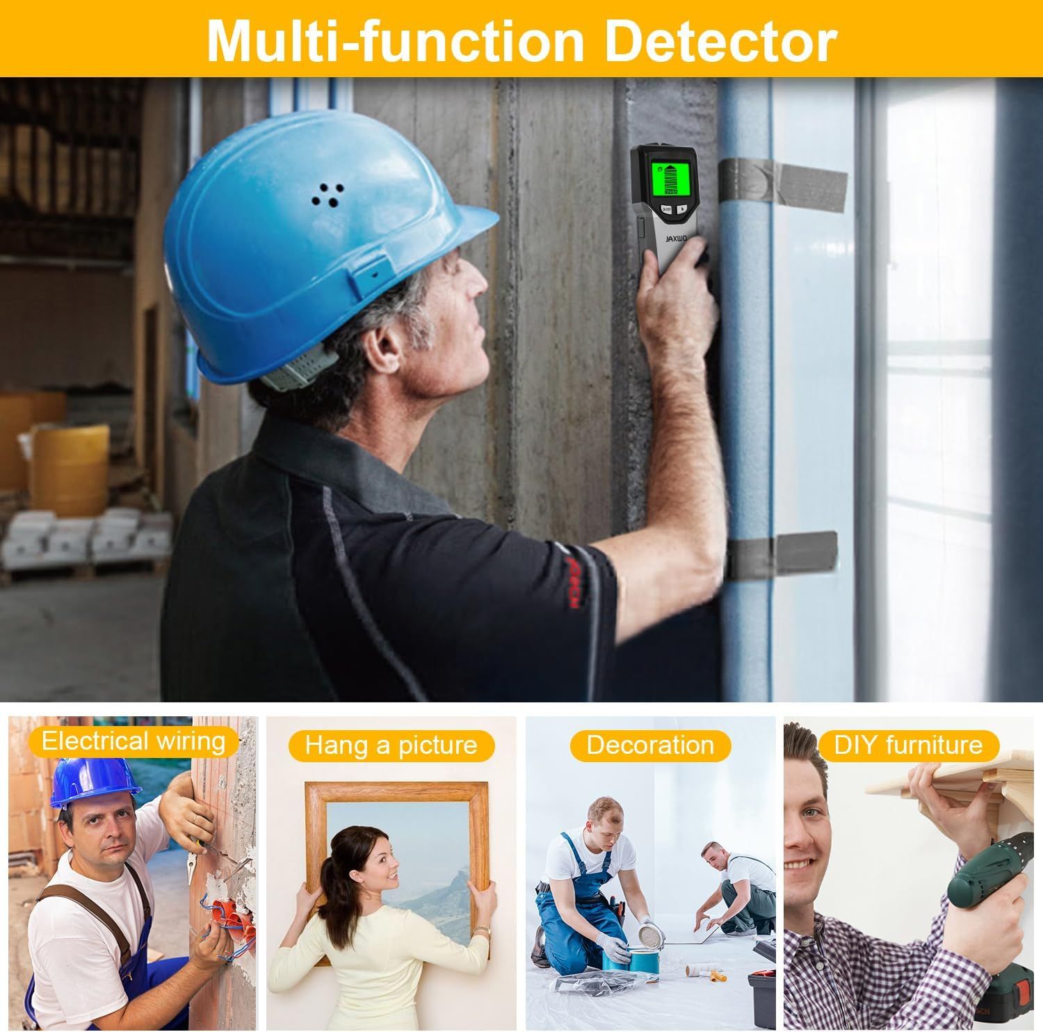 JAXWQ 5-in-1 Stud Finder Wall Scanner (TH410) - Coal by JAXWQ - Image 5