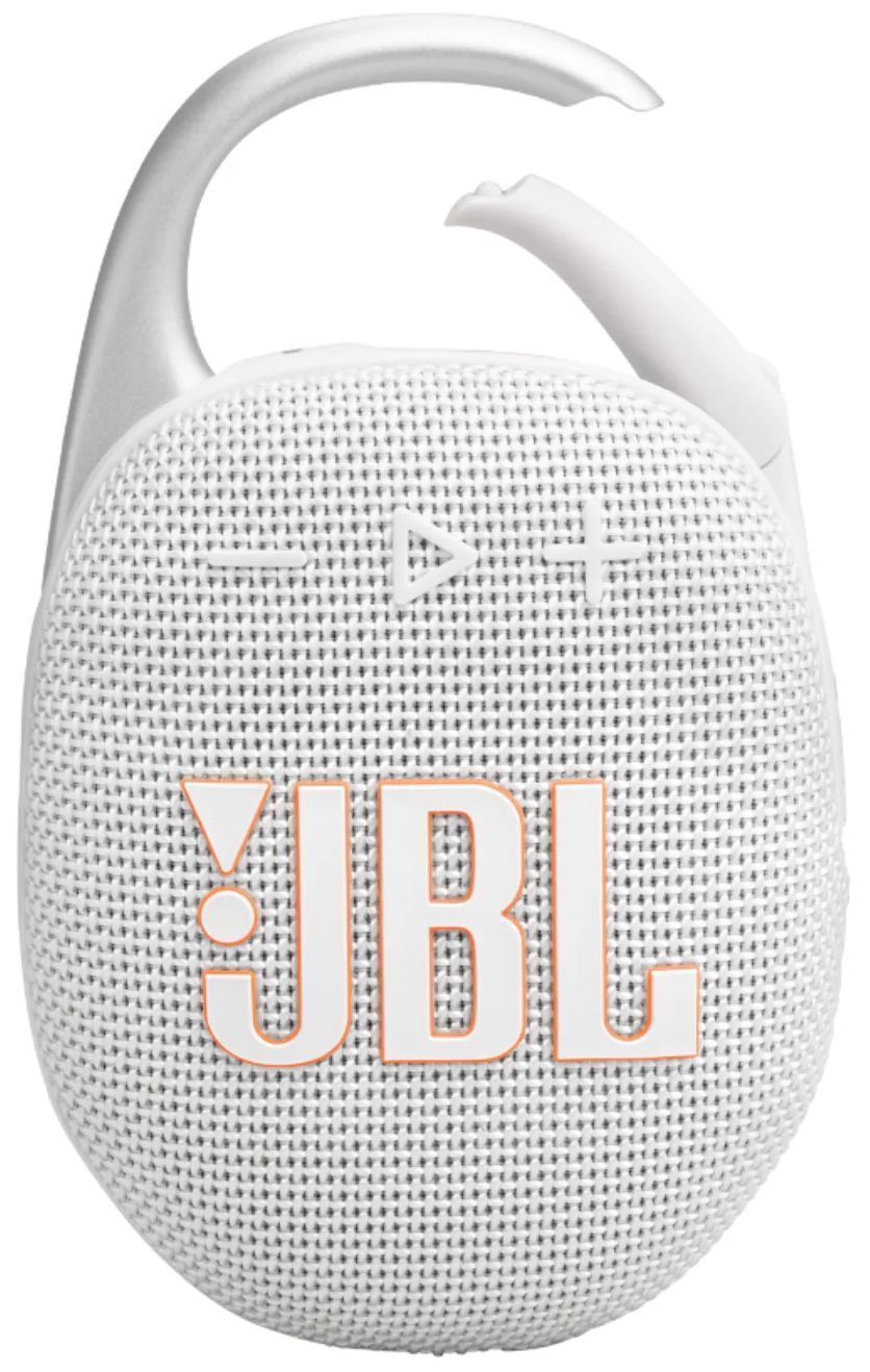 JBL Clip 5 Portable Speaker - White by JBL - Refurbished - Very Good condition - US$90.49
