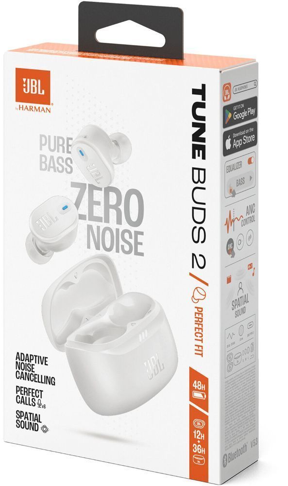 JBL TUNE Buds 2 True Wireless Noise Cancelling Earbuds - White by JBL - Image 11