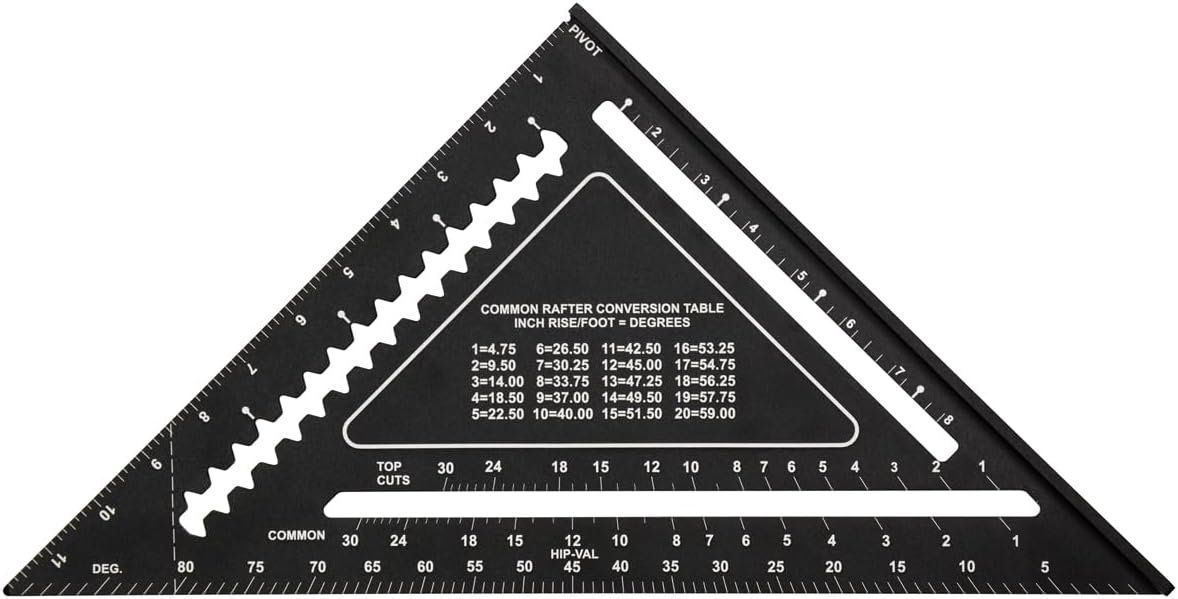 Johnson Level & Tool 1904-1200 Johnny Square Professional Aluminum Rafter Square - Black by Johnson - Image 2