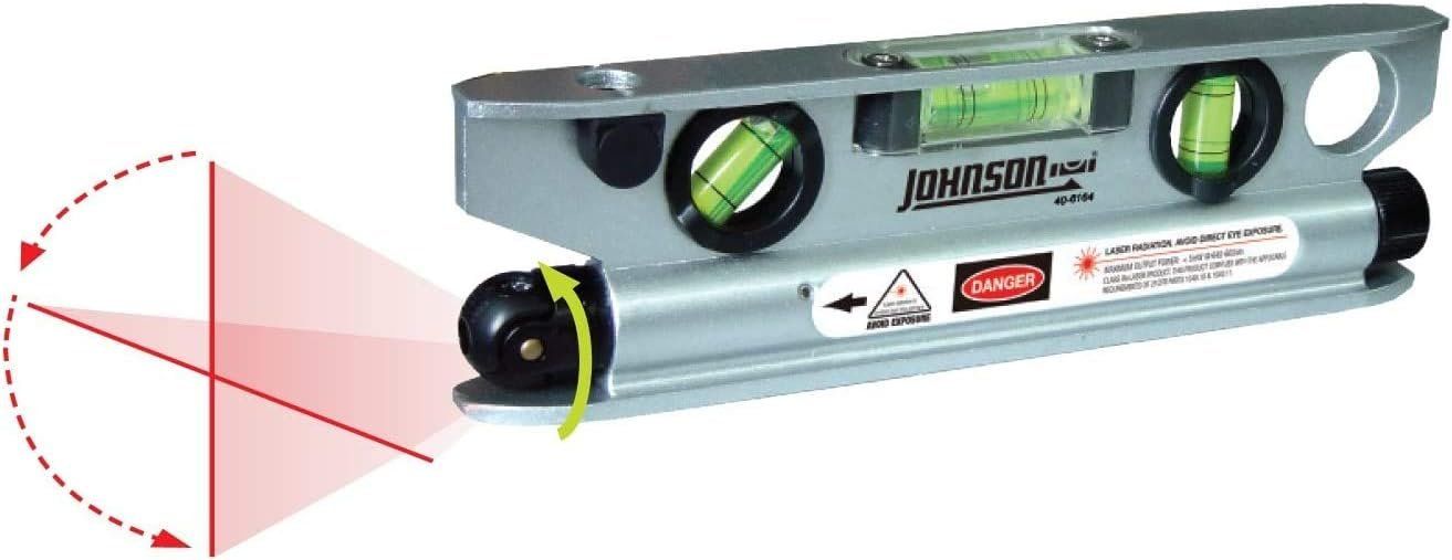 Johnson Level & Tool 40-6164 Magnetic Torpedo Laser Level - Silver by Johnson - Refurbished - Like New condition - Image 2