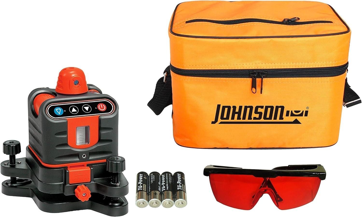 Johnson Level & Tool 40-6502 Manual-Leveling Rotary Laser - Red by Johnson - Refurbished - Premium condition - US$221.04