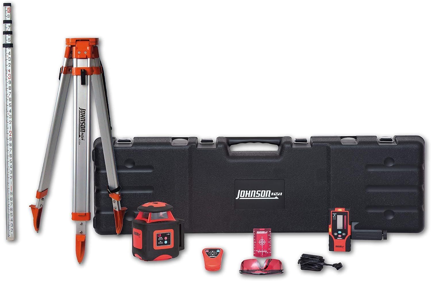 Johnson Level & Tool 40-6541 High Accuracy Dual Slope Rotary Laser System - Red by Johnson - Refurbished - Premium condition - US$749.52