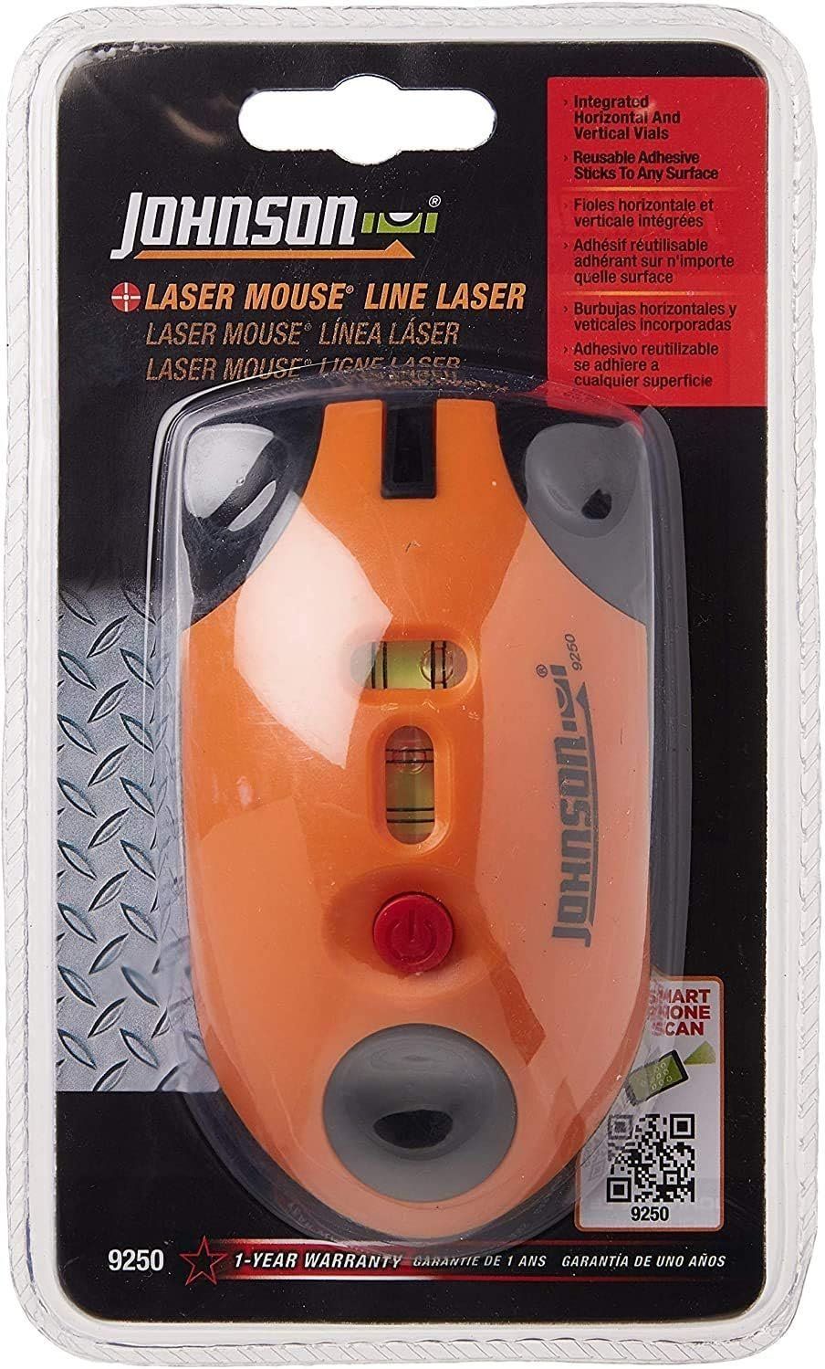 Johnson Level & Tool 9250 Laser Mouse 30' Interior Range - Orange by Johnson - Image 2